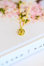 Mi Amor Gold Dipped Initial Necklace - Maple Row Boutique 