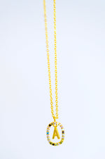 Mi Amor Gold Dipped Initial Necklace - Maple Row Boutique 