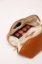 New Dawn Large Capacity Cosmetic Bag in Cognac - Maple Row Boutique 