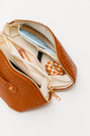 New Dawn Large Capacity Cosmetic Bag in Cognac - Maple Row Boutique 