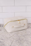 New Dawn Large Capacity Cosmetic Bag in White - Maple Row Boutique 