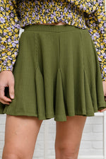 November Romance Skort in Olive - Maple Row Boutique 