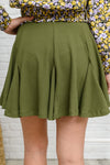 November Romance Skort in Olive - Maple Row Boutique 