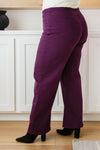 Petunia High Rise Wide Leg Jeans in Plum - Maple Row Boutique 