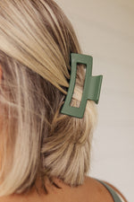 Rectangle Claw Clip in Matte Moss - Maple Row Boutique 