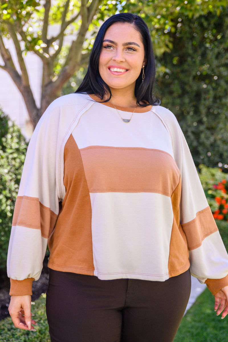 Status Quo Boxy Long Sleeve Top - Maple Row Boutique 
