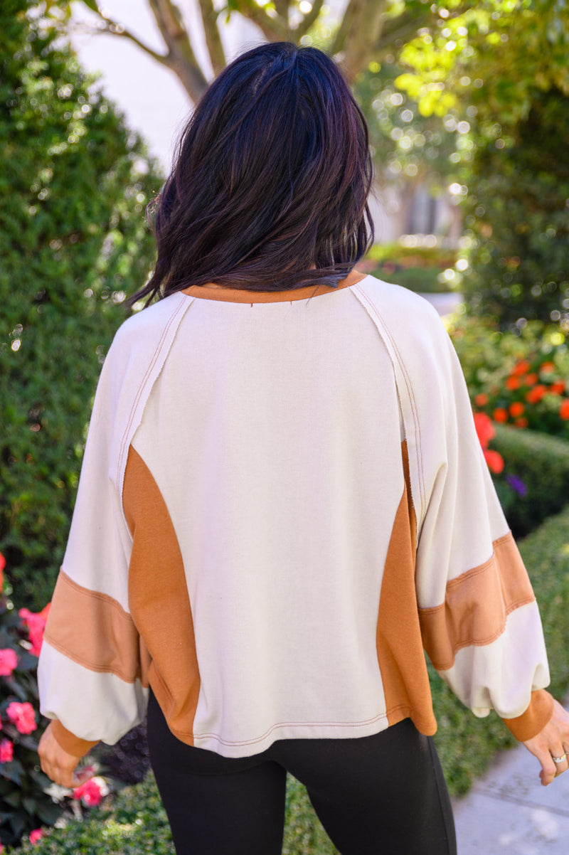 Status Quo Boxy Long Sleeve Top - Maple Row Boutique 