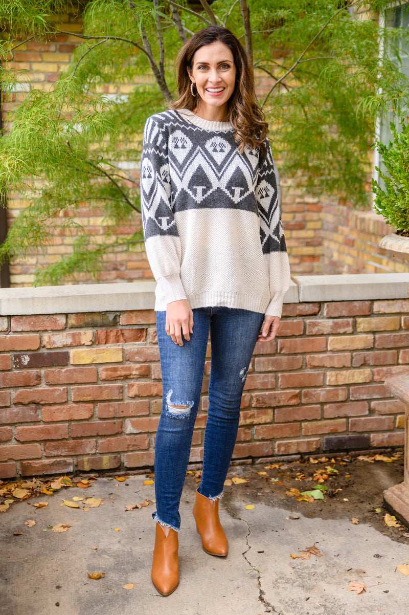 Summit Sweater In Charcoal - Maple Row Boutique 