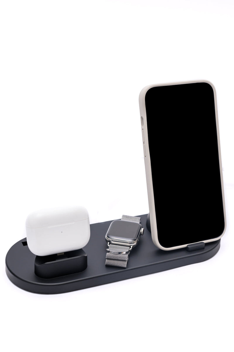 The Place To Be Wireless Charging Station in Black - Maple Row Boutique 