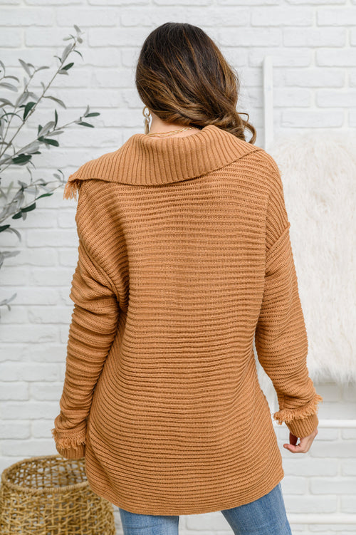 Travel Far & Wide Sweater in Taupe - Maple Row Boutique 