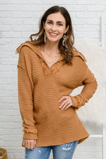 Travel Far & Wide Sweater in Taupe - Maple Row Boutique 