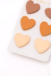 Triple Hearts Studs in Brown - Maple Row Boutique 