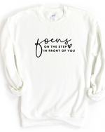 FOCUS ON THE STEP POSITIVE VIBES SWEATSHIRT - Maple Row Boutique 