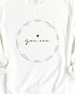 YOU ARE POSITIVE VIBES SWEATSHIRT - Maple Row Boutique 
