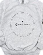 YOU ARE POSITIVE VIBES SWEATSHIRT - Maple Row Boutique 