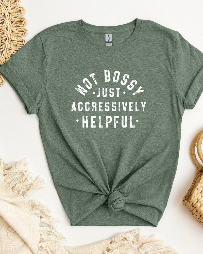 NOT BOSSY TEE (BELLA CANVAS) - Maple Row Boutique 