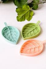 3 pack Vintage Leaf Shape Soap Dish with water catch - Maple Row Boutique 