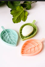 3 pack Vintage Leaf Shape Soap Dish with water catch - Maple Row Boutique 
