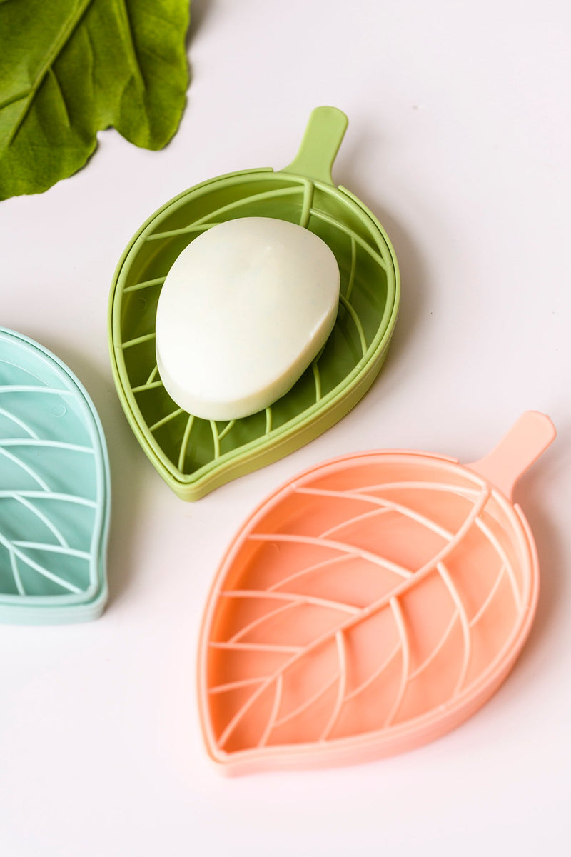 3 pack Vintage Leaf Shape Soap Dish with water catch - Maple Row Boutique 