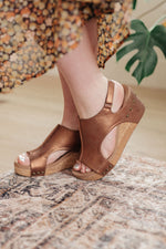 Walk This Way Wedge Sandals in Antique Bronze - Maple Row Boutique 