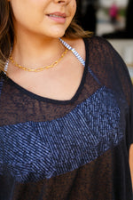 Warm Days, Cool Nights Top in Black - Maple Row Boutique 