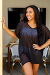 Warm Days, Cool Nights Top in Black - Maple Row Boutique 