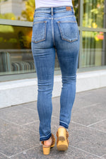 Winona Released Hem Side Slit Skinnies - Maple Row Boutique 
