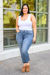 Winona Released Hem Side Slit Skinnies - Maple Row Boutique 