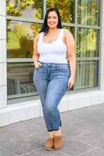 Winona Released Hem Side Slit Skinnies - Maple Row Boutique 