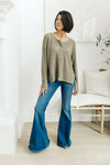 Wishful Thinking Henley In Olive - Maple Row Boutique 