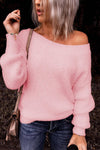 Cut-Out Knitted Pullover Sweater - Maple Row Boutique 
