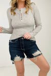 Distressed Hem Judy Blue Shorts - Maple Row Boutique 