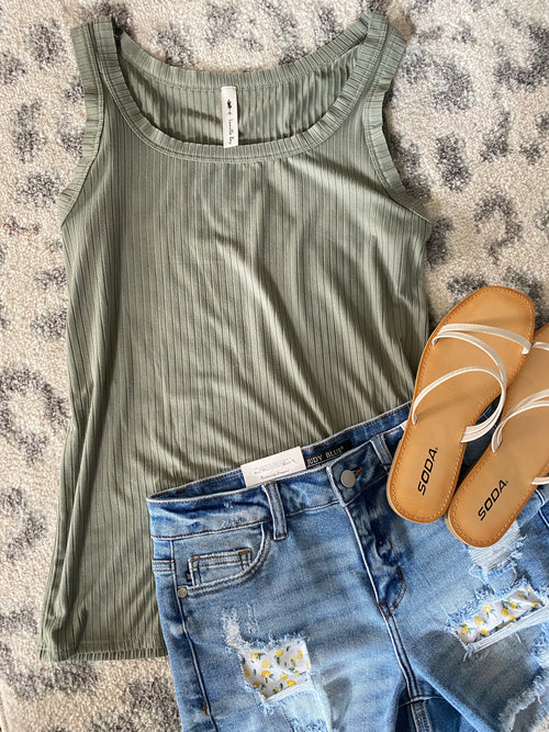 Ribbed Tank - Maple Row Boutique 