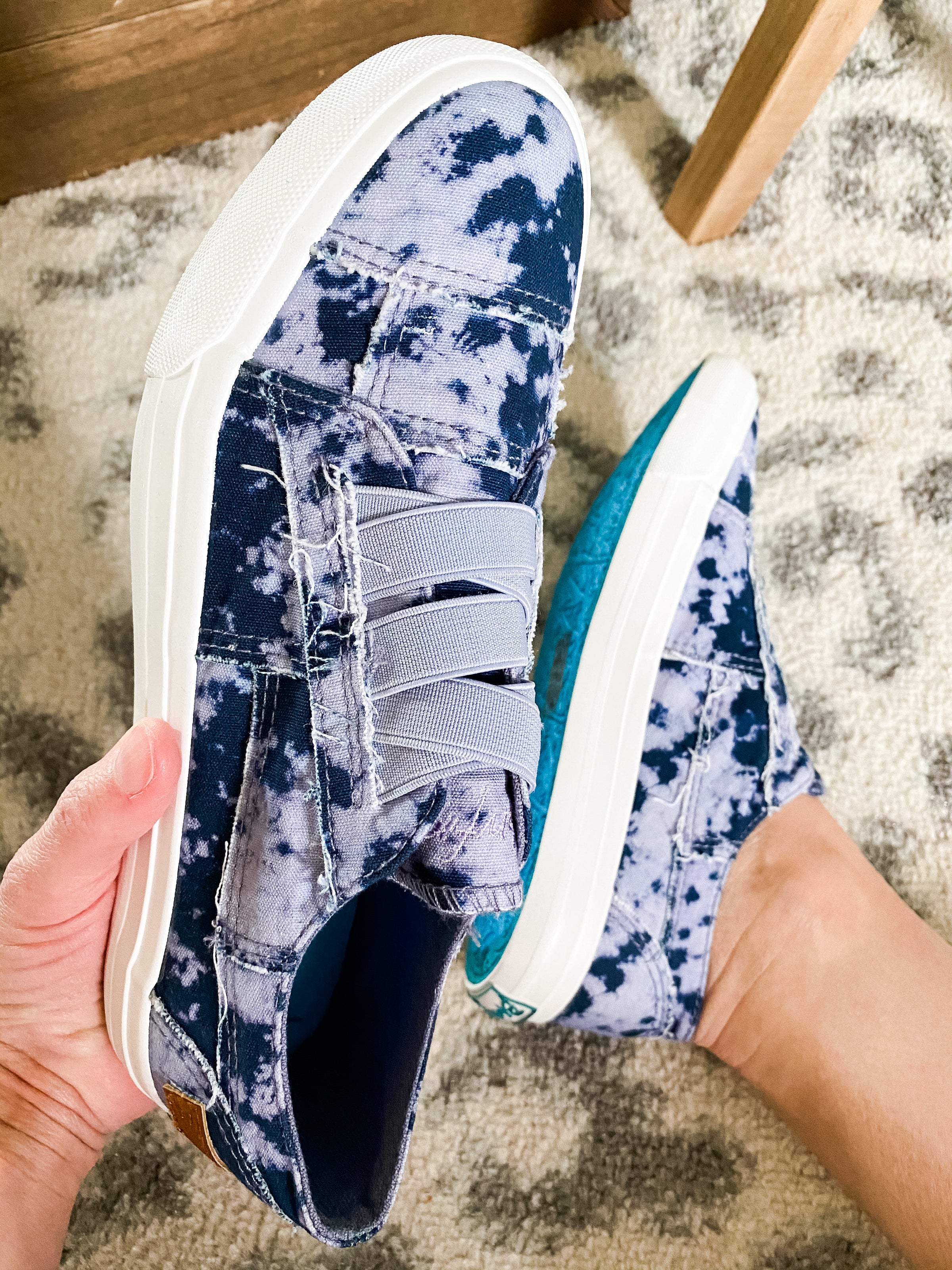 Blowfish Sky Tie Dye Slip Ons Maple Row Boutique