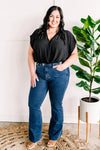 Cool Runnings Control Top, Cool Denim Flare Jeans By Judy Blue - Maple Row Boutique 