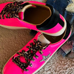 Skylar Peach Sneaker in Hot Pink - Maple Row Boutique 