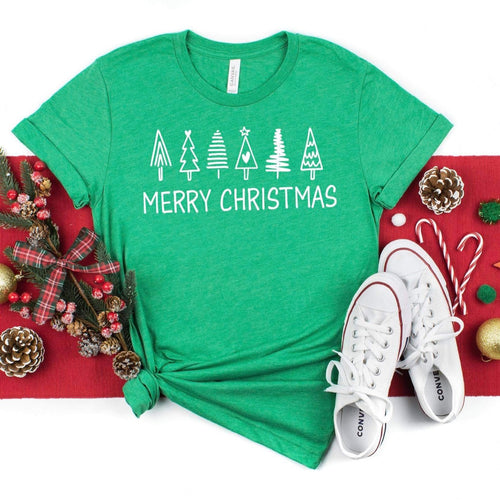 Merry Christmas Tree Tee - Maple Row Boutique 
