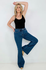 Cool Runnings Control Top, Cool Denim Flare Jeans By Judy Blue - Maple Row Boutique 