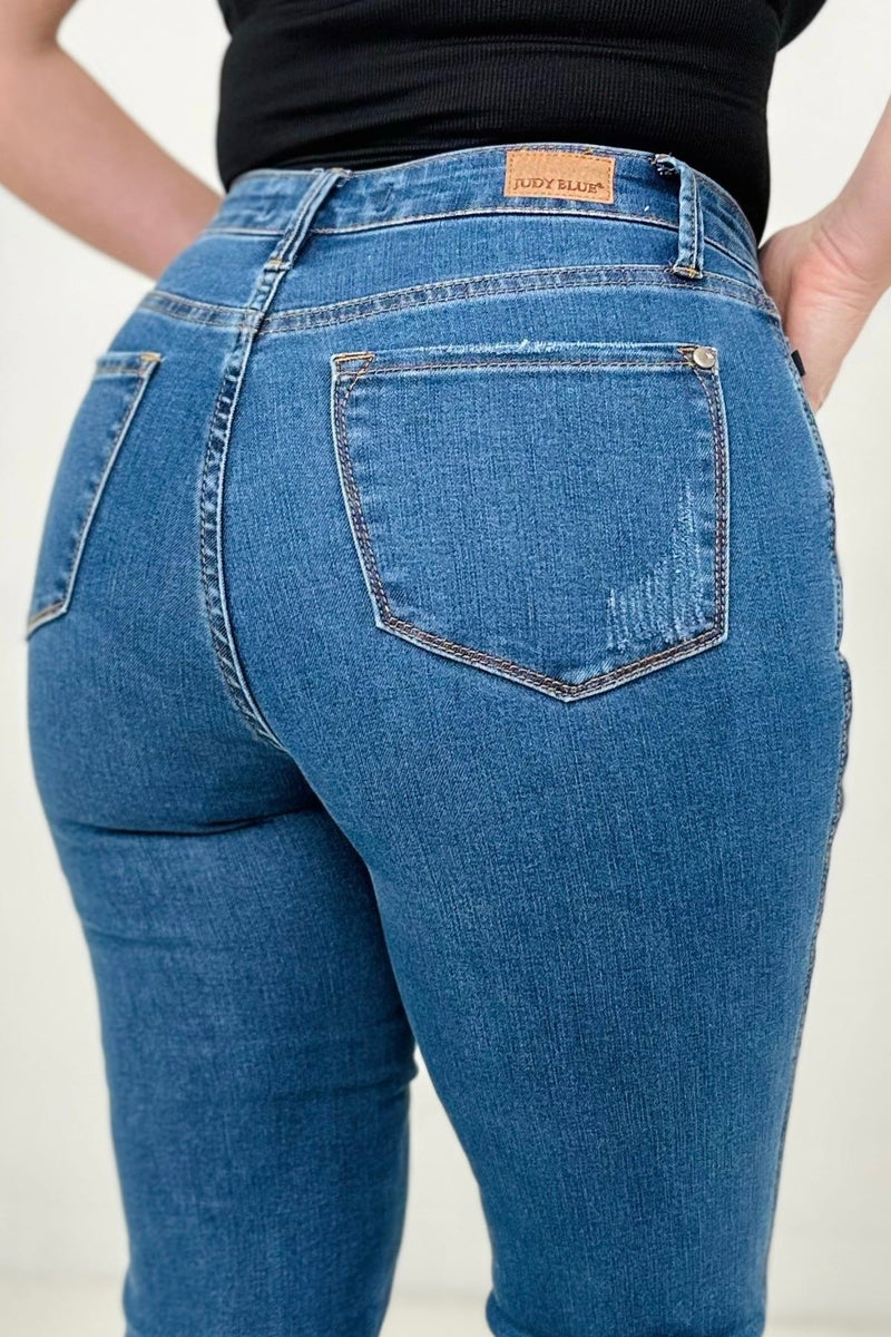 Cool Runnings Control Top, Cool Denim Flare Jeans By Judy Blue - Maple Row Boutique 