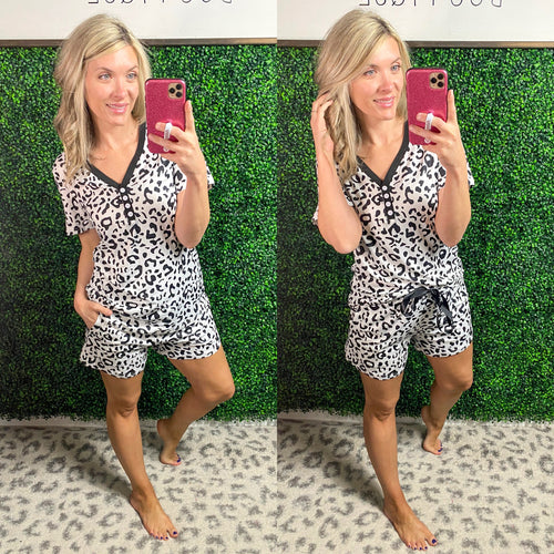 Tracy Pajama Short Set - Maple Row Boutique 