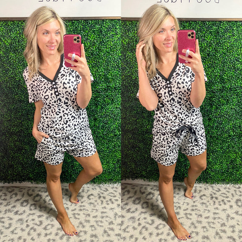 Tracy Pajama Short Set - Maple Row Boutique 