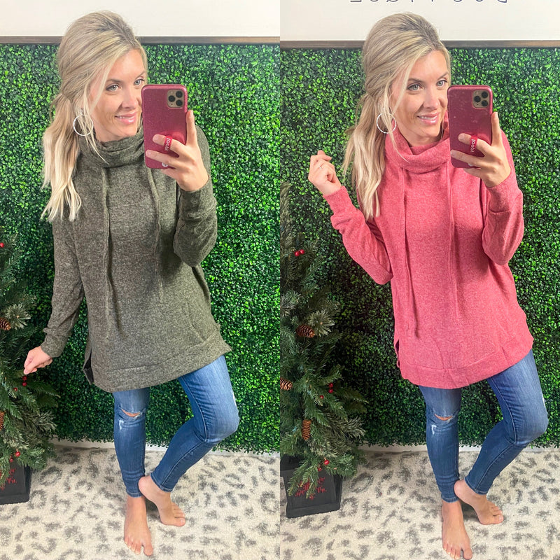 Black Friday Funnel Neck Sweaters - Maple Row Boutique 