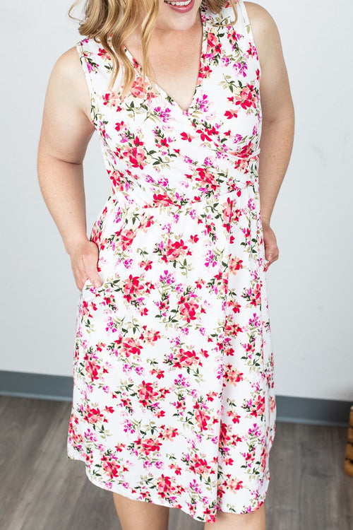 Taryn Sleeveless Midi Dress - Maple Row Boutique 