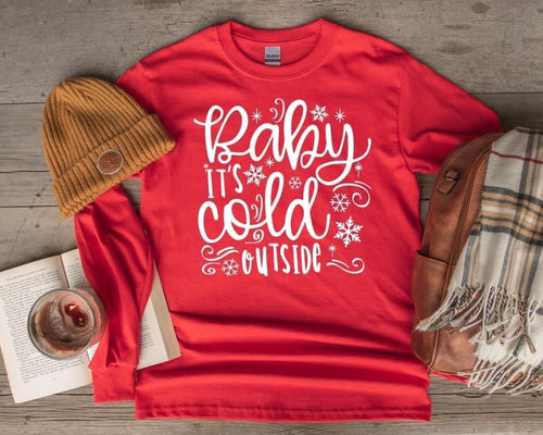 Baby it’s cold out long sleeve - Maple Row Boutique 