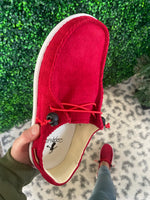 Corky's Red Corduroy Slip On Sneaker - Maple Row Boutique 