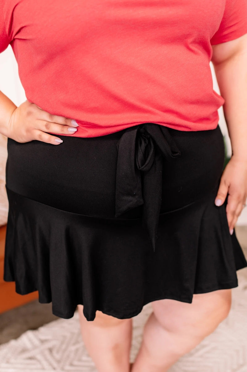 Hips Don’t Lie Black Skort - Maple Row Boutique 