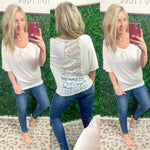 Taking It Back Lace Top In White - Maple Row Boutique 