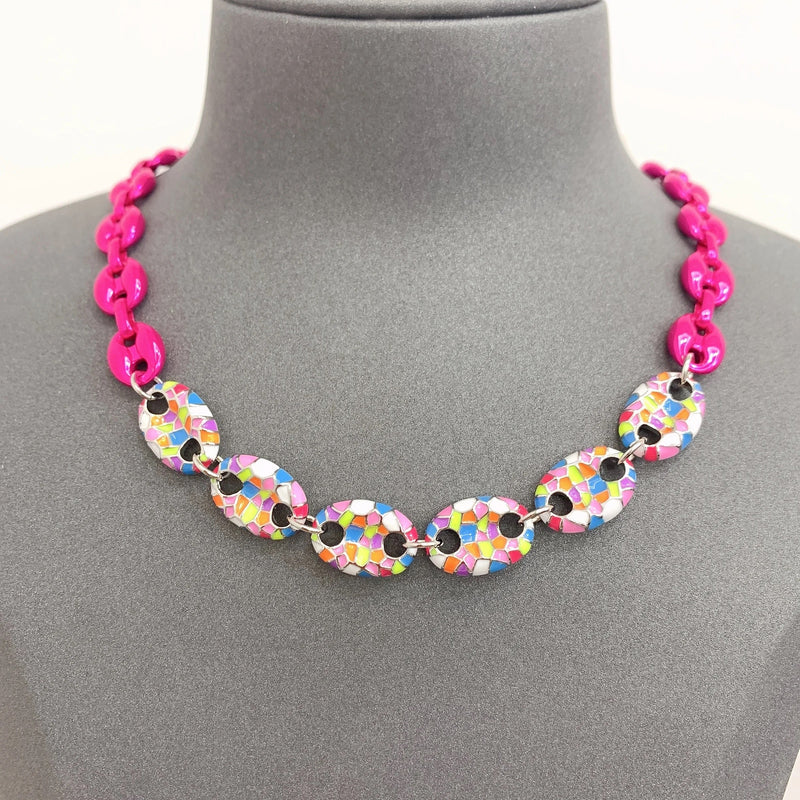 MULTI COLOR PIGNOSE NECKLACE - Maple Row Boutique 