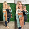Corduroy Hooded Shacket In Camel - Maple Row Boutique 