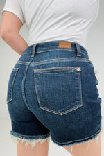 Distressed Hem Judy Blue Shorts - Maple Row Boutique 